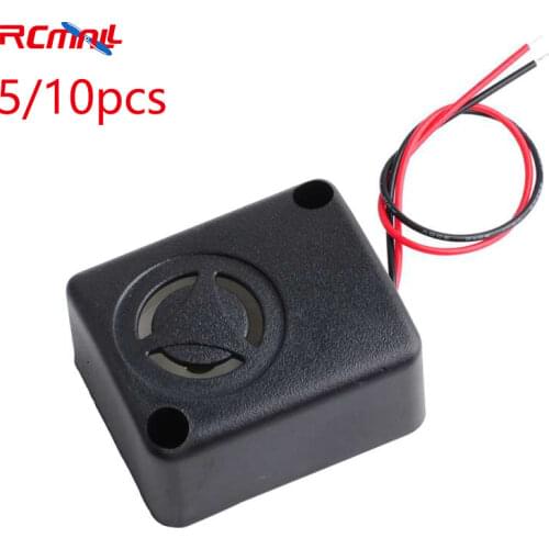 12V DC Black Mini Piezo Alarm Siren 110dB Insurance Safes Anti-Theft Alarm High-Decibel Buzzer for Car