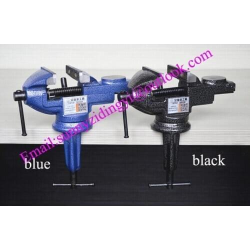360 degrees adjustable household bench vice jaw steel made 75mm max jaw opening table vice in black