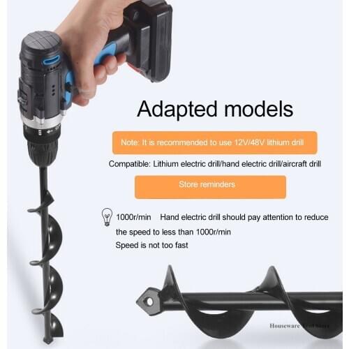 22-42cm Spiral Drill Bit Post Hole Digger Kit Power Garden Auger Earth Planter