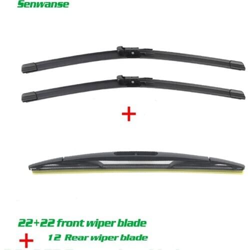 Senwanse Front and rear Wiper Blades For Chevrolet Tahoe 2007-2014 Auto Windshield Windscreen wiper 22"+22"+12"