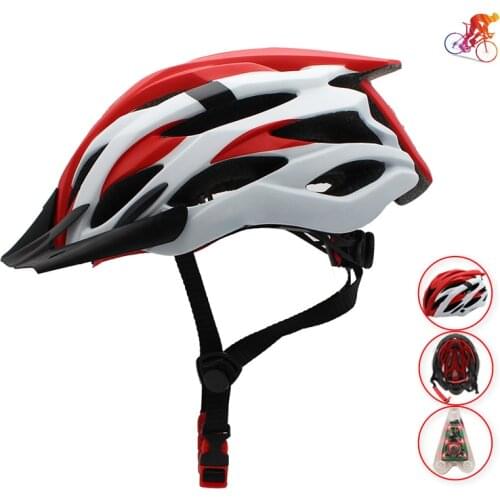 Ultralight Cycling Helmet Taillight Cap Intergrally-molded Mountain Road Bike MTB Helmets Visor Casco de Equitacion