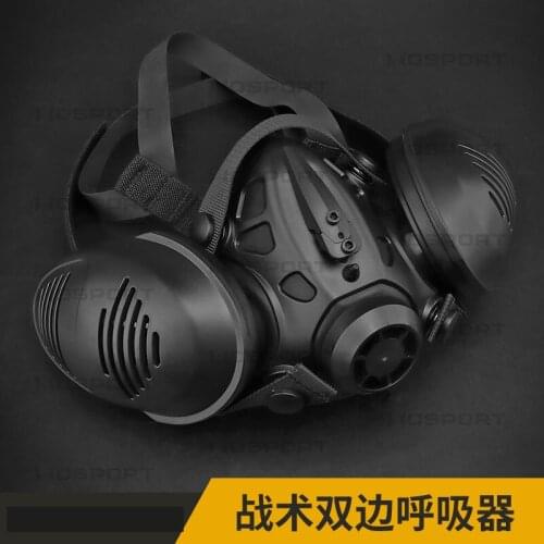 WST Tactical bilateral respirator helmet fit is worn separately