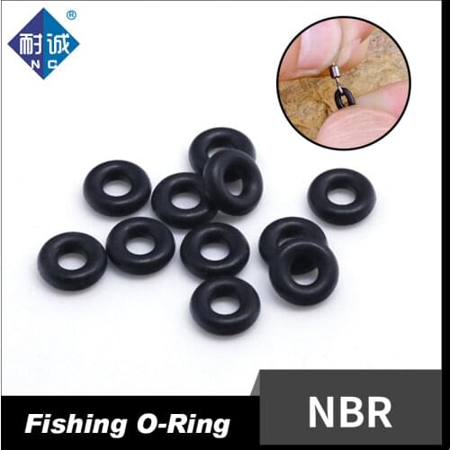 100pcs fishing O-ring Rubber Opening Swivel Solid Connector buffer Rings O Shaped Ring Rubber Ring Fishing tackle accessories