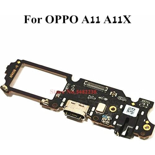 100% Original USB Charger Plug Board For OPPO A11 A11X USB Charging Port Dock Flex cable Quick charge+Microphone Headphone Jack