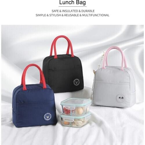 Waterproof Lunch Bag heat cold insulation for Women kids Men Cooler Lunch Box Bag Tote canvas lunch bag Insulation Package Porta