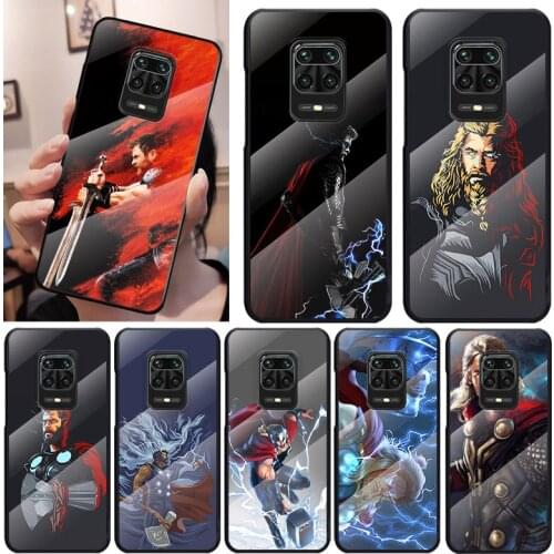 Bravel Thor Marvel For Xiaomi Redmi K40 K30 K20 9T 9C 9A 9 8A 7 Pro Plus Tempered Glass Luxury Cover Phone Case