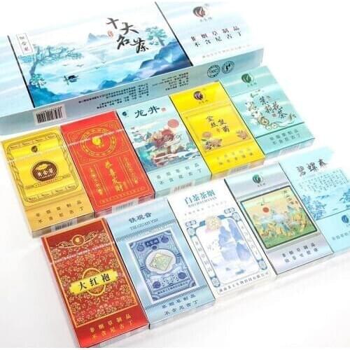 Healthy Tea Tobacco Tea Nature Herbal Tea Smoke Ten Flavor Chinese Cigarette to Quit Smoking Clear Lung No Tobacco No Nicotine