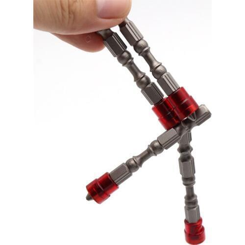 ZtDpLsd 1Pcs 1/4" Magnet Driver Steel Head Hex Shank With Magnetizer Ring Cross Magnetic Bit Hand Drill Electric Screw Tool