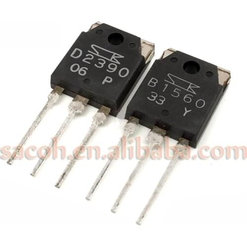 10Pairs 2SB1560 B1560 + 2SD2390 D2390 TO-3P 10A 160V Silicon Darlington Power Transistors
