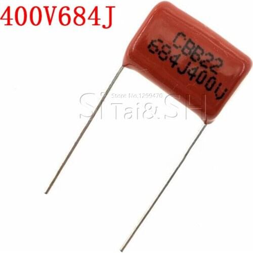 10PCS 400V684J pitch 15MM 0.68UF 680nf 684 400V CBB Polypropylene film capacitor