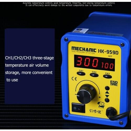 12 Sets MECHANIC HK-959D Infrared Soldering Station Portable BGA Rework Station 650W SMD Heat Gun For Welding Repair Tools