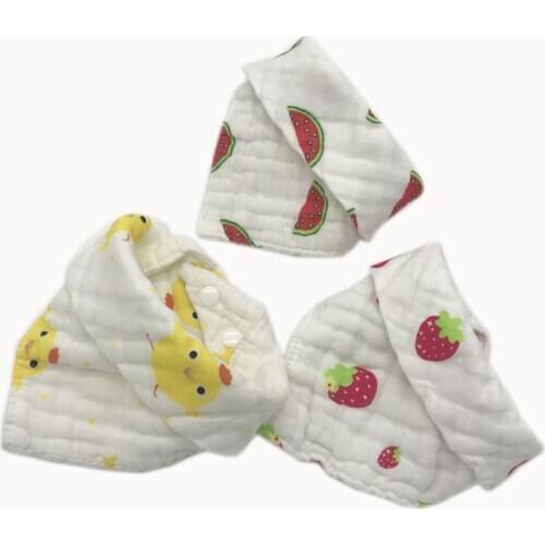 3PCS/Lot Bandana Bib Set 100% Natural Cotton Muslin Teething Bibs Soft Absorbent Mix 3 Colors girls and boys
