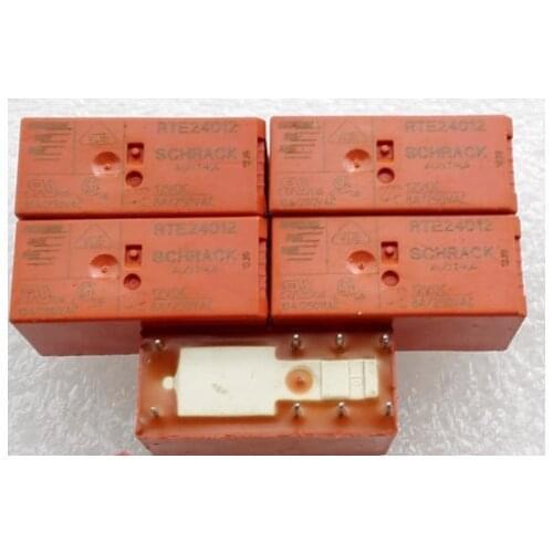 5PCS/LOT RTE24005 RTE24012 RTE24024 RTE24048 5-48VDC Tyco relay 8A 2 on and off