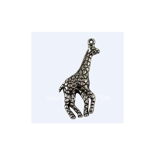 60Pcs Tibetan Silver Color Giraffe Charms A5333