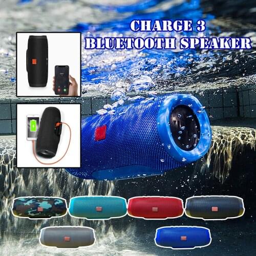 Charge3 Bluetooth Wireless Speaker Home Music IPX7 Waterproof Outdoor Speaker Music High Fidelity Heavey Deep Bass Sound Speaker