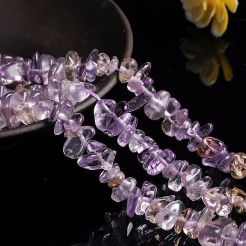 3-5x6-8mm Purple Ametriness Beads Natural Freeform Chips Stone Beads For Jewelry Making Beads Bracelet 32'' DIY Beads Trinket