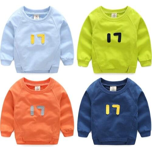 Baby digital sweatshirt 2017 spring boys girls childrens clothing child pullover o-neck tops