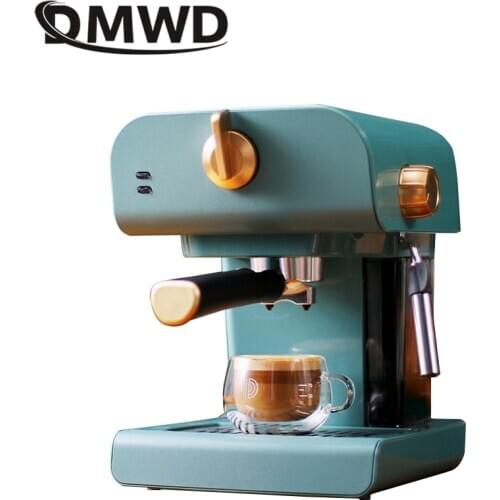 DMWD 0.8L Italian Espresso Coffee Maker Electric Coffee Machine Cappuccino Milk Frothers Foamer High Pressure Steam 20BAR 220V