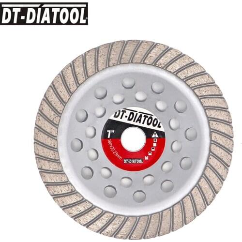 DT-DIATOOL 1pc Dia 180mm/7" Diamond Concrete Grinding Wheel for Concrete Brick Hard Stone Segmented Turbo Row Cup Disc