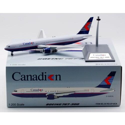1:200 Alloy Collectible Plane Gift B-763-CP-SCA Canadian Airlines Boeing B767-300 Diecast Aircraft Jet Model C-GSCA With Stand