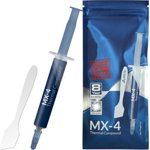 Arctic MX-4 4g Compound Portable CPU Cooler Silicone Grease Thermal Paste Heatsink