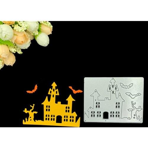 Julyarts Metal Scrapbooking Cutting Dies Bat Castle Architecture Fustelle Metalliche Per Scrapbooking Knife Mould