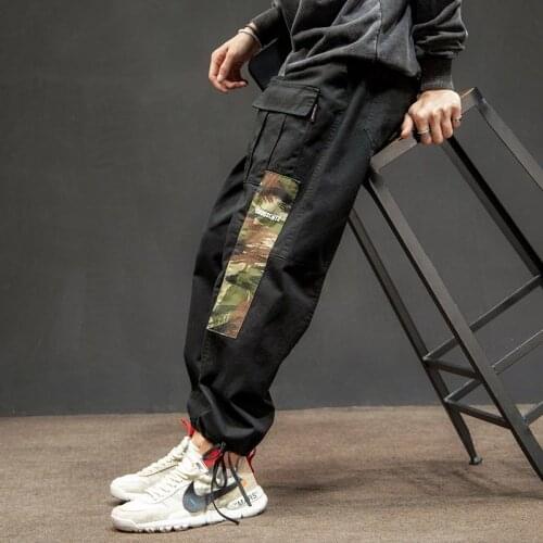 2021 Men Multi-pocket Harem Pants Trousers Men Streetwear Punk Cargo Pant Hip Hop Casual Trousers Joggers Hombre