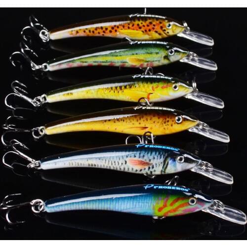 Mouse Over Image To Zoom 6pc-Fishing-lure-Exported-to-Japan-3-7-6cm-3-2g-Minnow-Lure-6-color