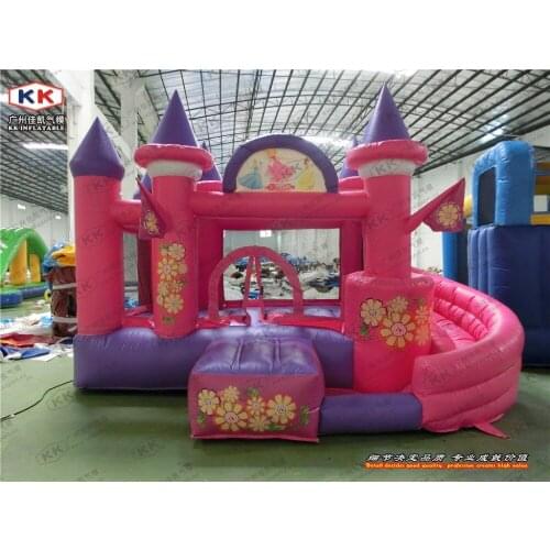 Inflatable Pink Castle Princess Inflatable Castle Bouncer small size inflatable combo for family party or kindergarten