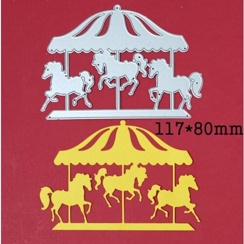 New Metal Cutting Dies Merry-go-round Craft Knife Blade Die Mold Stencil for DIY Scrapbook Embossing Paper Card Decorative die