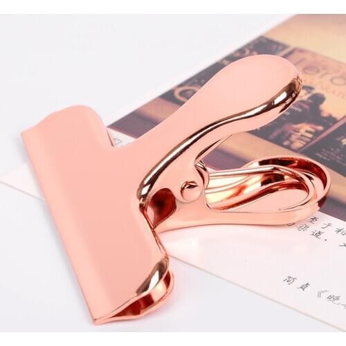 Gold Plating Brass Storage Clip Stainless Steel Paper Clip Metal Long Tail Clip