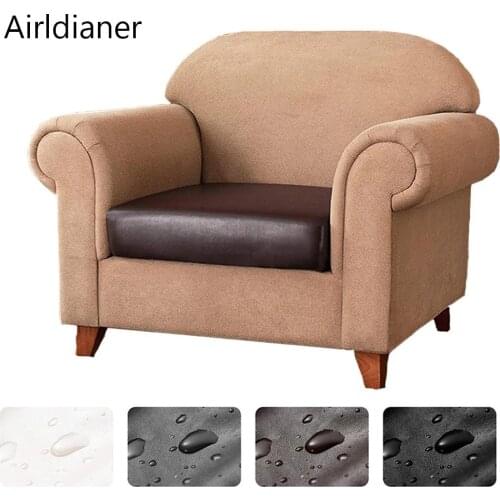 PU Waterproof Sofa Seat Cushion Cover for Leather Pet Furniture Protector Removable Washable Slipcover Couch Cushioning Covers