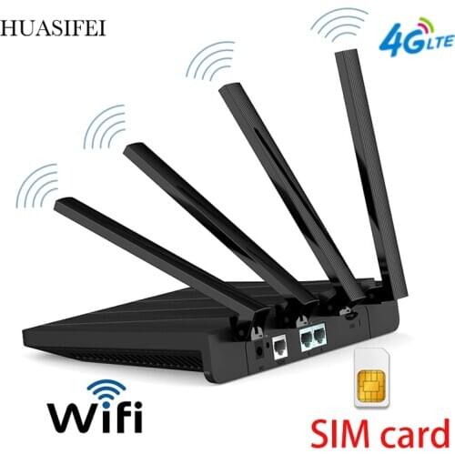 Unlocked 300mbps wireless router 4G LTE wireless WiF Router 4g sim card Repeater wifi RJ45 LAN port, support FDD/TDD 4 antenna