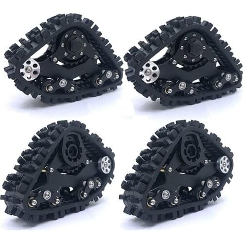 4PCS Tracked Wheel Snow Tire for 1/10 TRAXXAS TRX4 TRX-4 RC Crawler Car Sandmobile Conversion Upgrade Parts