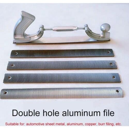 Curved Teeth Double Hole Aluminum Sheet Car Body File Milled Car Panel Polishing File Car Tool Coarse/ Medium/ Fine Steel Rasper
