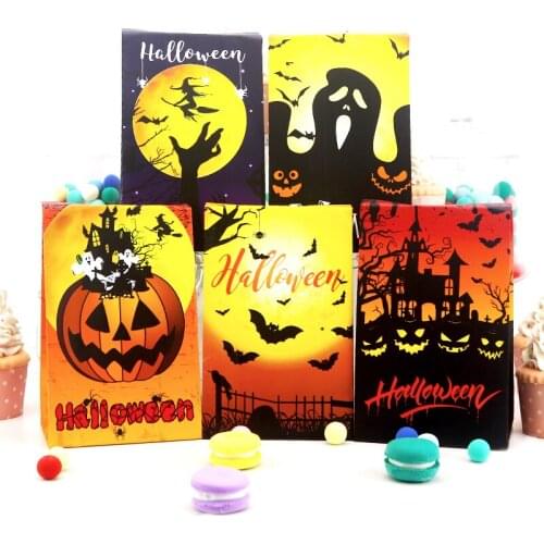Halloween Gift Bags Favor Boxes Candy Wrapping Brithday Party Supplies Halloween For Kids Birthday Decor Gift Paper Bags
