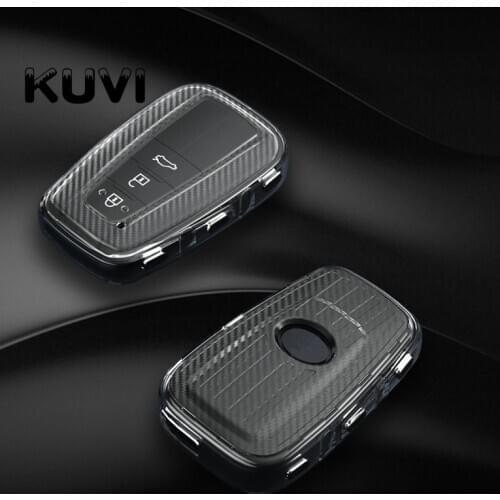Tpu Soft Smart keyless Remote Key Fob case Cover Shell Keychain for 2018 2019 2020 Toyota Camry RAV4 Avalon C-HR Prius Corolla