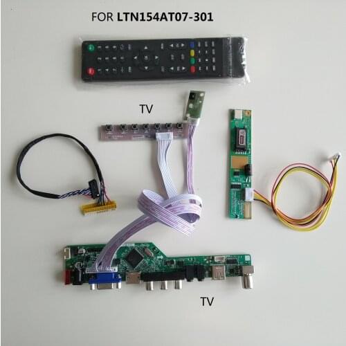 TV56 HDMI-compatible USB VGA AV LCD LED AUDIO TV 1 CCFL lamps cable Controller Board panel 15.4" LTN154AT07-301 1280X800 monitor