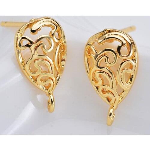 Unique Favorite Pearl Shop Gold Color Silvers Stud Earrings Accessories Pearl Stone Jade Handmade Earring Hook DIY Jewelry