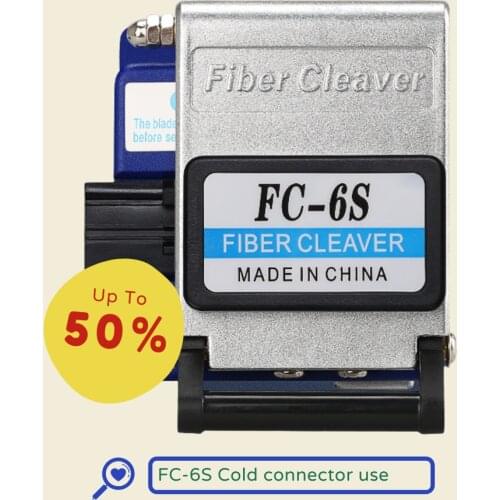 NEW Free ShippingFC 6S Fiber Cleaver Cold Contact With 16 Blades Metal Material FTTH Optical cable cutter knife tool