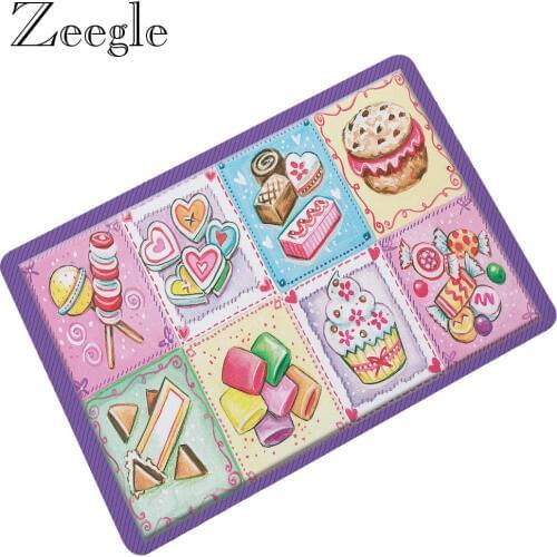 Zeegle Floral Printed Doormat Rubber Entrance Mats And Rugs Doormat Non-slip Floor Outdoor Front Door Mats