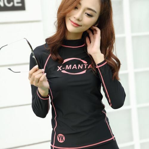 2016 Summer 85% Polyester & 15% Spandex Rash Guard Swimwear Women Long Sleeve Surf Shirt Diving Rashguard Lady Beach Sport Wear