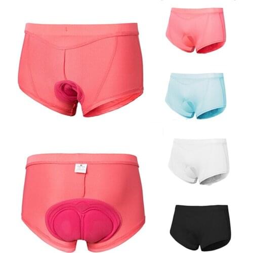 Womens Cycling Briefs Shock Absorption Silicone Cushion Cycling Pants Breathable and Quick-drying Cycling Shorts