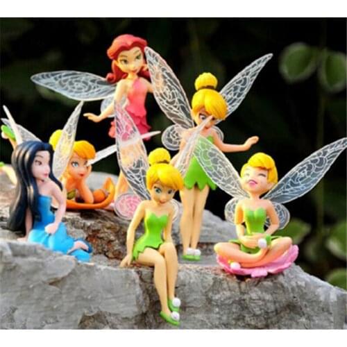1 PCS Multiple Poses Cute Flying Flower Fairy Miniature Lifelike Elegant Desktop Cake Garden Decoration Sculpture Ornament