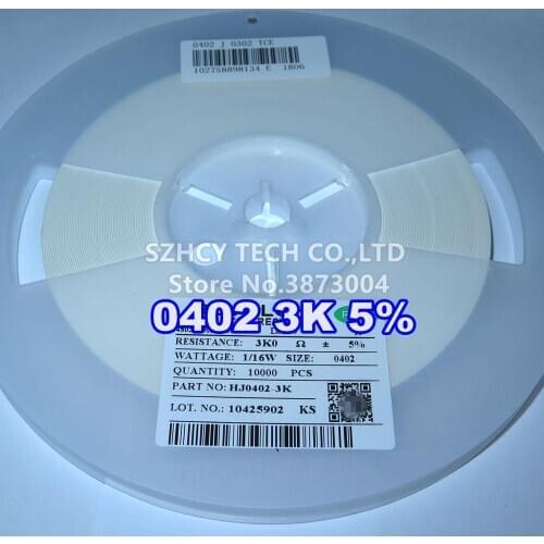 10000Pcs 0402 3K 5% HJ0402-3K New and origianl