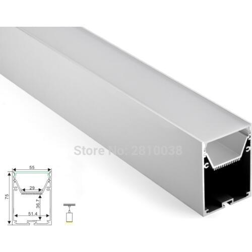 10 X1 M Sets/Lot Al6063 T6 led aluminium profile and Large U type channel led strip for ceiling or pendant lighting
