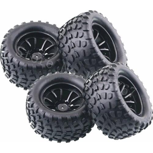 4Piece/Lot RC Rubber Sponge Tires Tyre Rim Wheel For RC 1/10 Scale Models RC Car HSP Off Road Monster Truck 94111 94108 94188