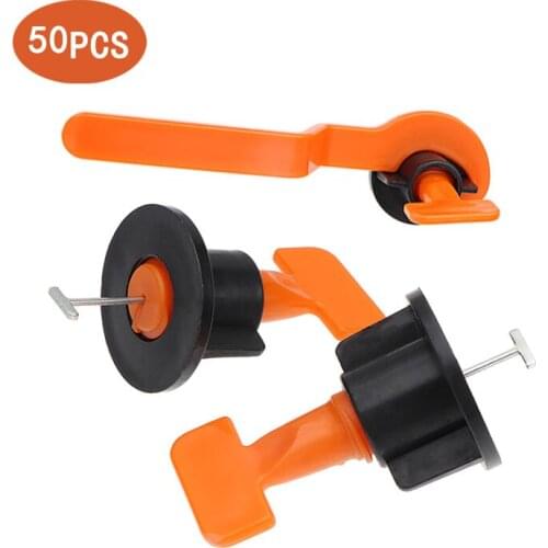 50Pcs Tile Leveling System Toolkit Level Wedges Alignment Spacers for Leveler Locator Spacers Plier Flooring Wall Tile Carrelage