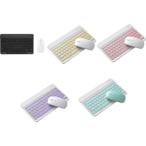 Wireless Bluetooth Keyboard Mouse Set Lightweight Portable for IOS Android Phone Tablet Keyboards Computer Office Keyboards