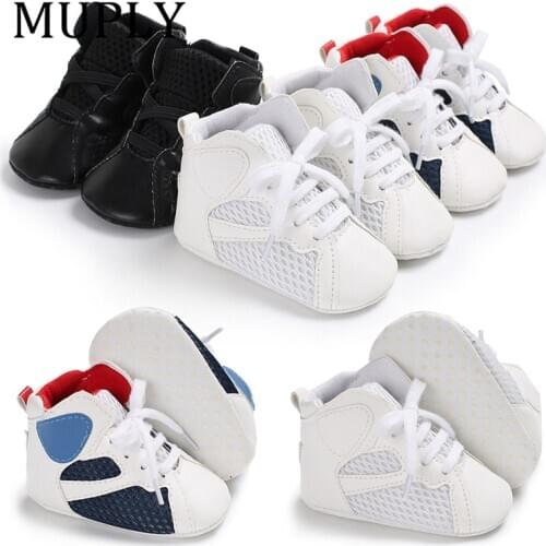 Baby Casual Shoes Baby Boys Girls Soft Sole Shoes Infant Toddler Sneaker For Newborn Patchwork Sport Shoes First Walkers 0-18M